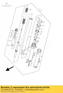 suzuki 5110442F10 amortecedor assy, ??para - Lado inferior