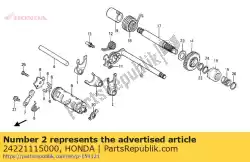 vork, l. Schakelen van Honda, met onderdeel nummer 24221115000, bestel je hier online: