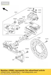 Here you can order the pad-assy-brake from Kawasaki, with part number 430821264: