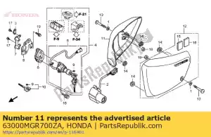 Honda 63000MGR700ZA cover set, r. side (wl) * - Bottom side