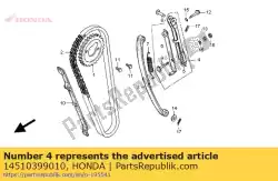 Aquí puede pedir montaje base, tensor de cadena de levas de Honda , con el número de pieza 14510399010: