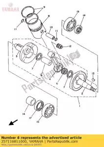 yamaha 257116811000 perno, manovella 1 - Il fondo