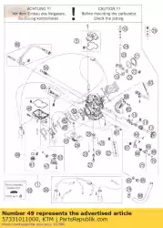 Qui puoi ordinare camera galleggiante cpl. Impostato da KTM , con numero parte 57331011000: