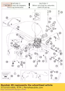 ktm 57331011000 chambre à flotteur cpl. ensemble - La partie au fond