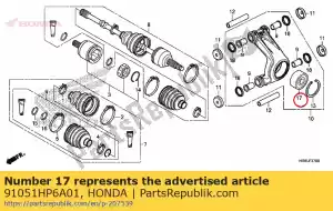 honda 91051HP6A01 rolamento, esfera angular, 34x61x27 (ntn) - Lado inferior