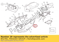 852781, Aprilia, achterste kuipsticker, Nieuw