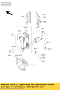 Kawasaki 390621078 refroidissement par tuyau - La partie au fond