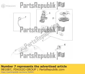 Piaggio Group 981087 immobilizer antenna - Bottom side