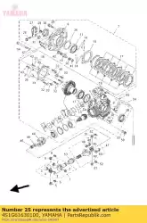 afdichting, olie 1 van Yamaha, met onderdeel nummer 4S1G61630100, bestel je hier online: