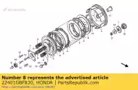 22401GBF830, Honda, spring, clutch honda cr 80 85 1985 1986 1987 1988 1989 1990 1991 1992 1993 1994 1995 1996 1997 1998 1999 2000 2001 2002 2003 2004 2005 2006 2007, New