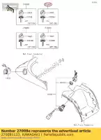 270081133, Kawasaki, cerradura con llave, en blanco klf300-b1 kawasaki  brute force kfx klf kvf 300 360 400 450 650 700 750 2000 2001 2002 2003 2004 2005 2006 2007 2008 2009 2010 2011 2012 2013 2014 2015 2016 2017 2018 2019 2020 2021, Nuevo