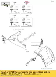 Here you can order the key-lock,blank klf300-b1 from Kawasaki, with part number 270081133: