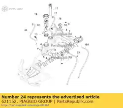 Tutaj możesz zamówić przewód powrotny paliwa od Piaggio Group , z numerem części 621152: