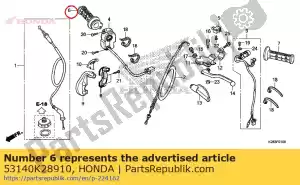 Honda 53140K28910 agarre comp., acelerador - Lado inferior