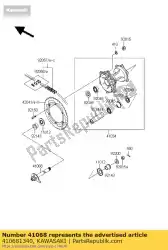 Here you can order the axle,rr from Kawasaki, with part number 410681340: