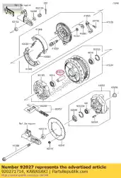 Here you can order the collar,l=104 from Kawasaki, with part number 920271714: