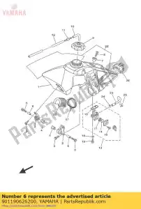 yamaha 901190626200 boulon, avec rondelle - La partie au fond