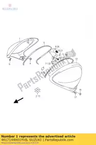 suzuki 4417144H01YVB tampa, tanque de combustível - Lado inferior