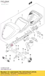 Here you can order the bracket comp,license plate from Suzuki, with part number 3592706J50: