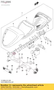 suzuki 3592706J50 bracket comp,license plate - Bottom side