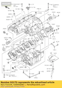 kawasaki 921731034 klem zr800ads - Onderkant