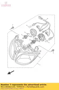 yamaha 901190682100 bullone, con rondella - Il fondo