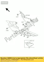 36001146332, Kawasaki, aover-side, rh, p.r.blu er500-a3 kawasaki er 500 1999, Nowy