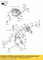 321900477, Kawasaki, support-moteur, upp, lh kawasaki kx  f kx250f 250 , Nouveau