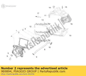 Piaggio Group 969894 blow-by gasket - Bottom side