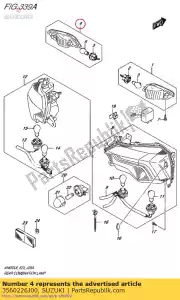 suzuki 3560226J00 conjunto da lâmpada, frente - Lado inferior