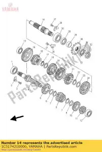 yamaha 1C3174210000 essieu, entraînement - La partie au fond