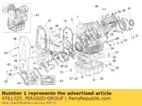 9761325, Piaggio Group, caja del cigüeñal. gris moto-guzzi breva v ie griso v ie 850 2006, Nuevo