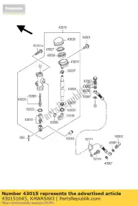 Kawasaki 430151645 cylinder-assy-master, - Dół