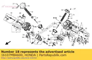 honda 16107MBA600 top comp. - Lado inferior