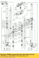 440080012, Kawasaki, pijpvork buiten zx636-c1h kawasaki zx 600 2005 2006, Nieuw