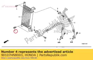 Honda 90107HN8003 arandela, 6x15 - Lado inferior