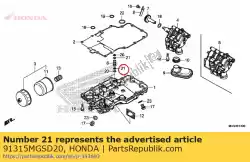 Here you can order the ring, back up, 8x11 from Honda, with part number 91315MGSD20: