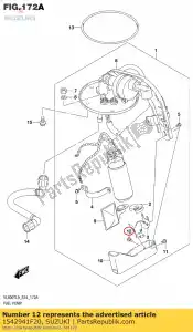 Suzuki 1542941F20 screw - Bottom side