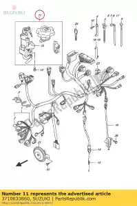 suzuki 3710633860 conjunto de fechadura - Lado inferior