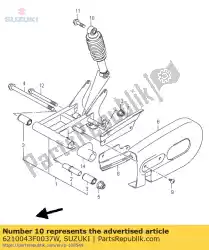 Aqui você pode pedir o conjunto absorvedor, r em Suzuki , com o número da peça 6210043F0037W: