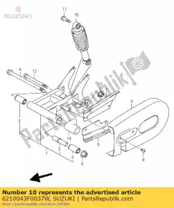 Suzuki 6210043F0037W conjunto absorvedor, r - Lado inferior