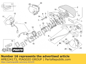 aprilia AP8224173 rh front/lh rear turn indic. - Bottom side