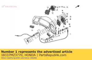 Honda 18337MZ3770 comp. de cabo, ex. tubo - Lado inferior