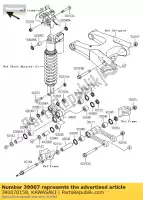 390070158, Kawasaki, Arm-susp, uni trak kawasaki kx  f kx250f 250 , Novo