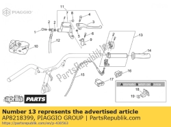 Aprilia AP8218399, Throttle w/out hand grip, OEM: Aprilia AP8218399