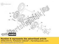 AP0634470, Aprilia, Oliepomptandwiel z = 42, Nieuw