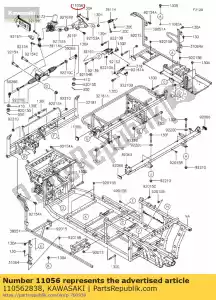 kawasaki 110562838 01 suporte - Lado inferior