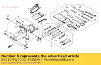 83510MW4000, Honda, box assy., narz?dzie honda rvf  r rvf750r 750 , Nowy