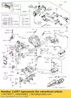 110570077, Kawasaki, 01 suporte, caixa de relé kawasaki er650 z650l lams 650 , Novo