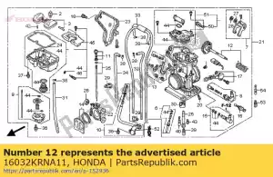 Honda 16032KRNA11 conjunto de eixo, acelerador - Lado inferior